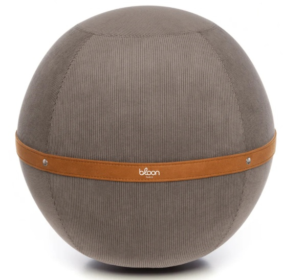 Siège ballon ergonomique publicitaire - BLOON Velours taupe